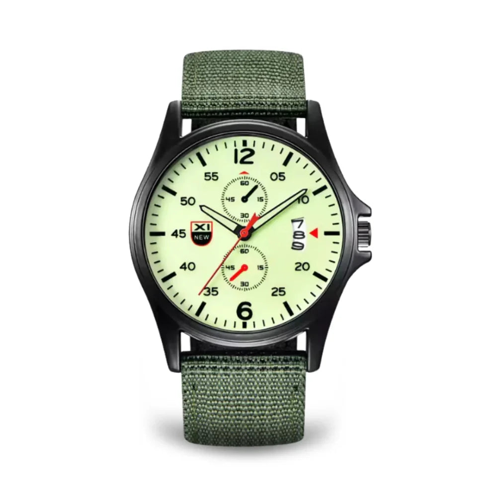 Rugged Quartz Watch - Durable Sport Nylon Strap Watch