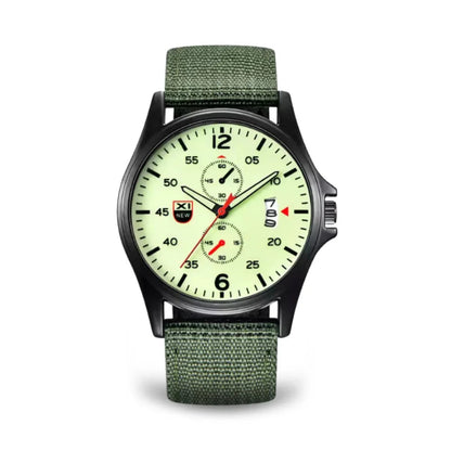 Rugged Quartz Watch - Durable Sport Nylon Strap Watch