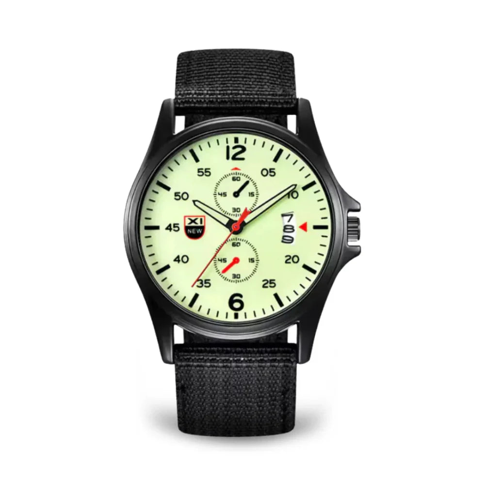 Rugged Quartz Watch - Durable Sport Nylon Strap Watch
