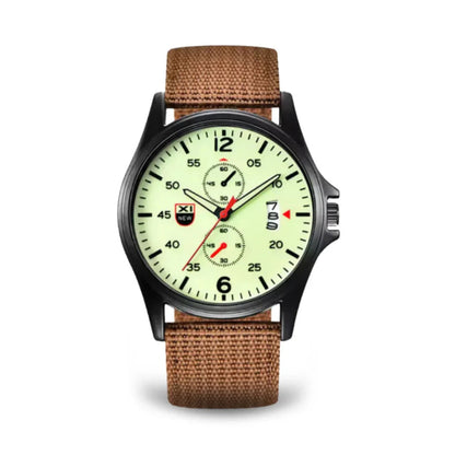 Rugged Quartz Watch - Durable Sport Nylon Strap Watch