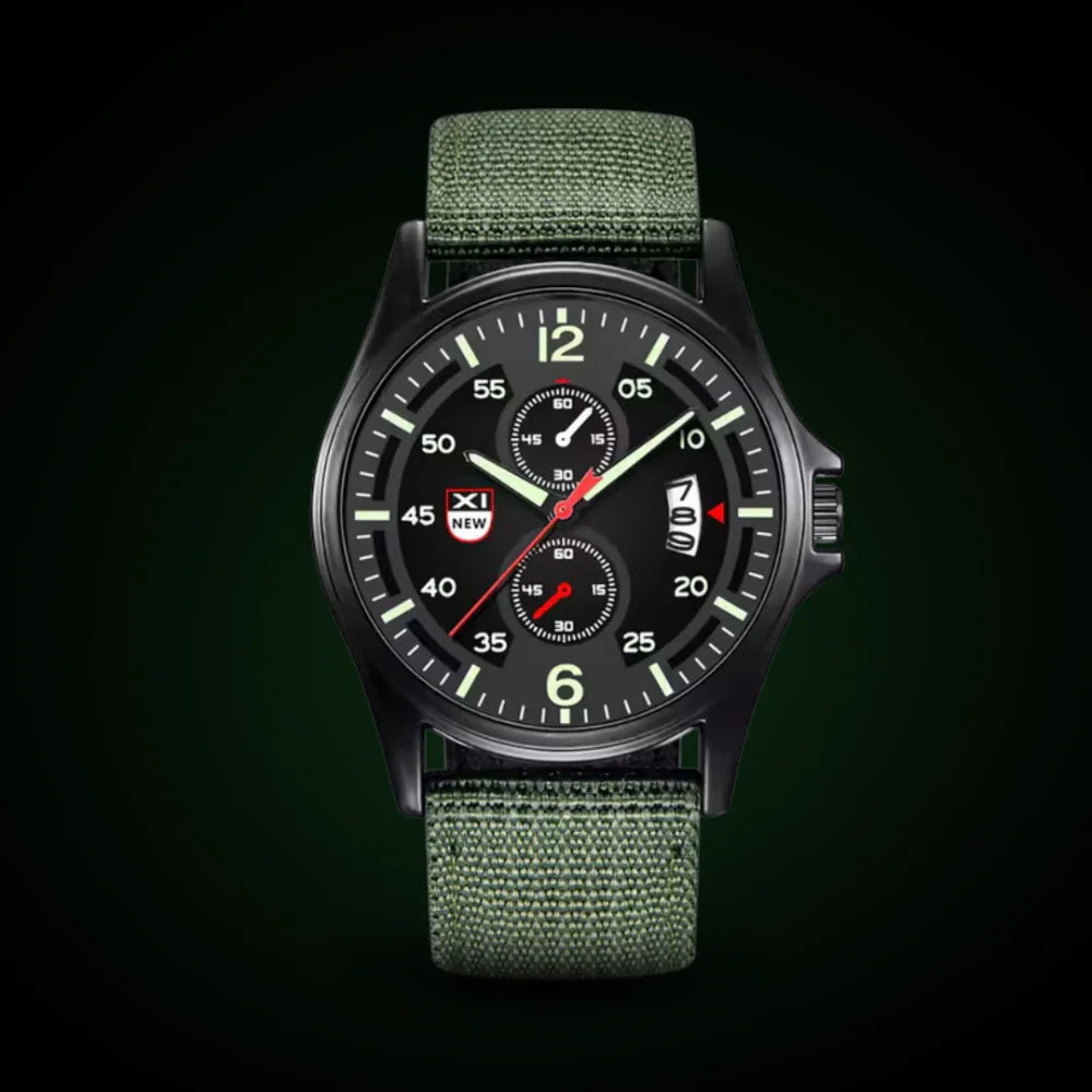 Rugged Quartz Watch - Durable Sport Nylon Strap Watch