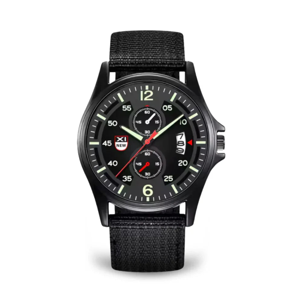 Rugged Quartz Watch - Durable Sport Nylon Strap Watch