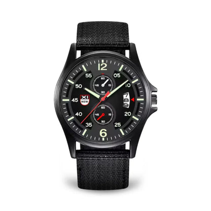 Rugged Quartz Watch - Durable Sport Nylon Strap Watch