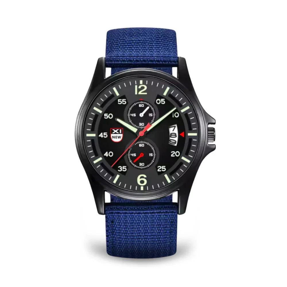 Rugged Quartz Watch - Durable Sport Nylon Strap Watch