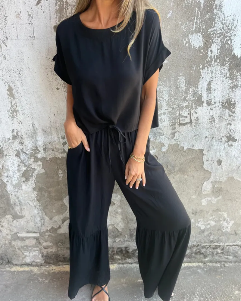 Simple 2 Piece Women's Casual Outfit