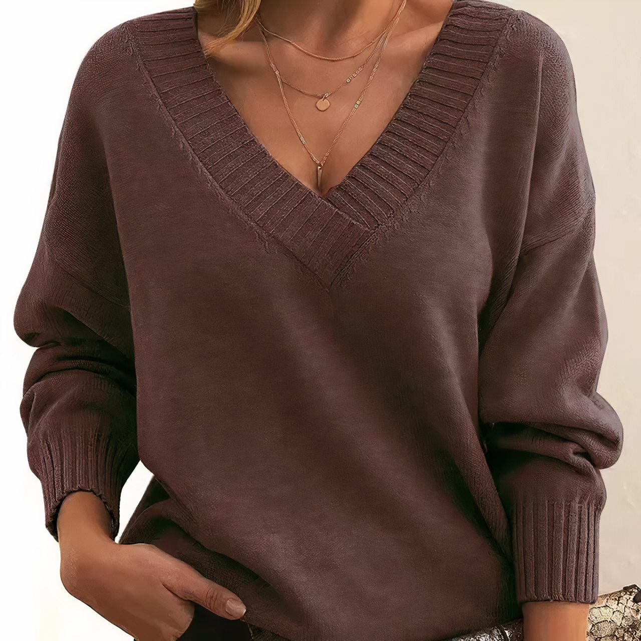 Soft Women's Crew Neck Sweater Top
