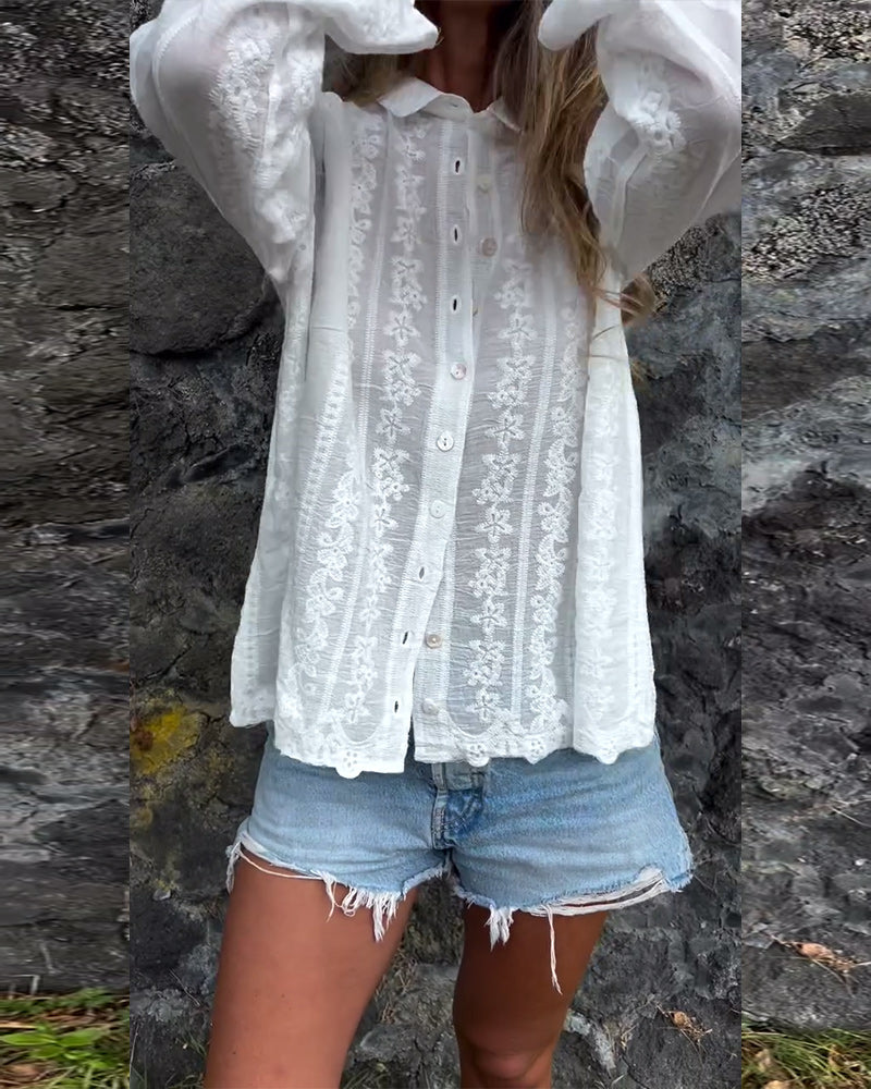Miralyn | Women's Button-Up Polo Shirt Casual Chic 6