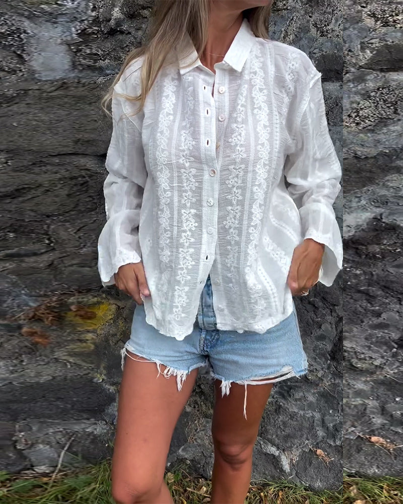 Miralyn | Women's Button-Up Polo Shirt Casual Chic 7