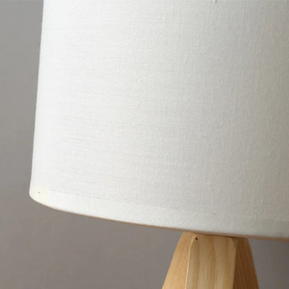 Rustic Wood Table Lamp with Soft Warm Glow