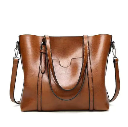 Elegant Faux Leather Tote Handbag