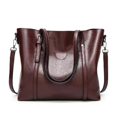 Elegant Faux Leather Tote Handbag