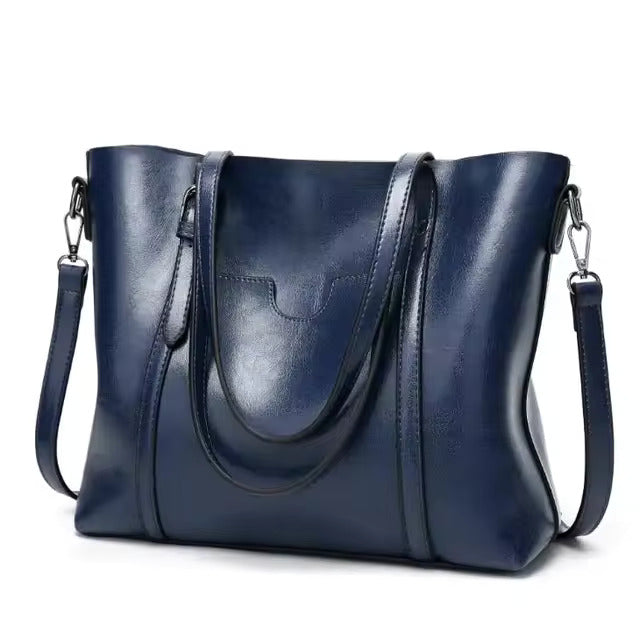 Elegant Faux Leather Tote Handbag