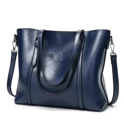 Elegant Faux Leather Tote Handbag