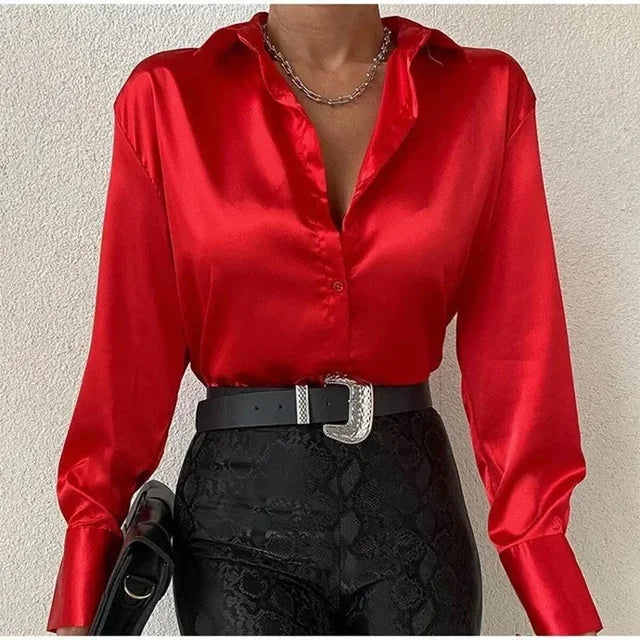 Monika | Luxurious Silk Elegant Blouse