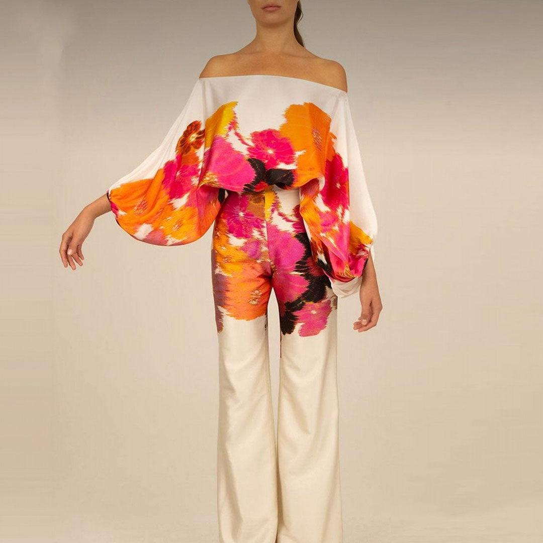 Variant image for Claire | Women's Two-Piece Summer Set with Off-Shoulder Lantern Sleeves-13