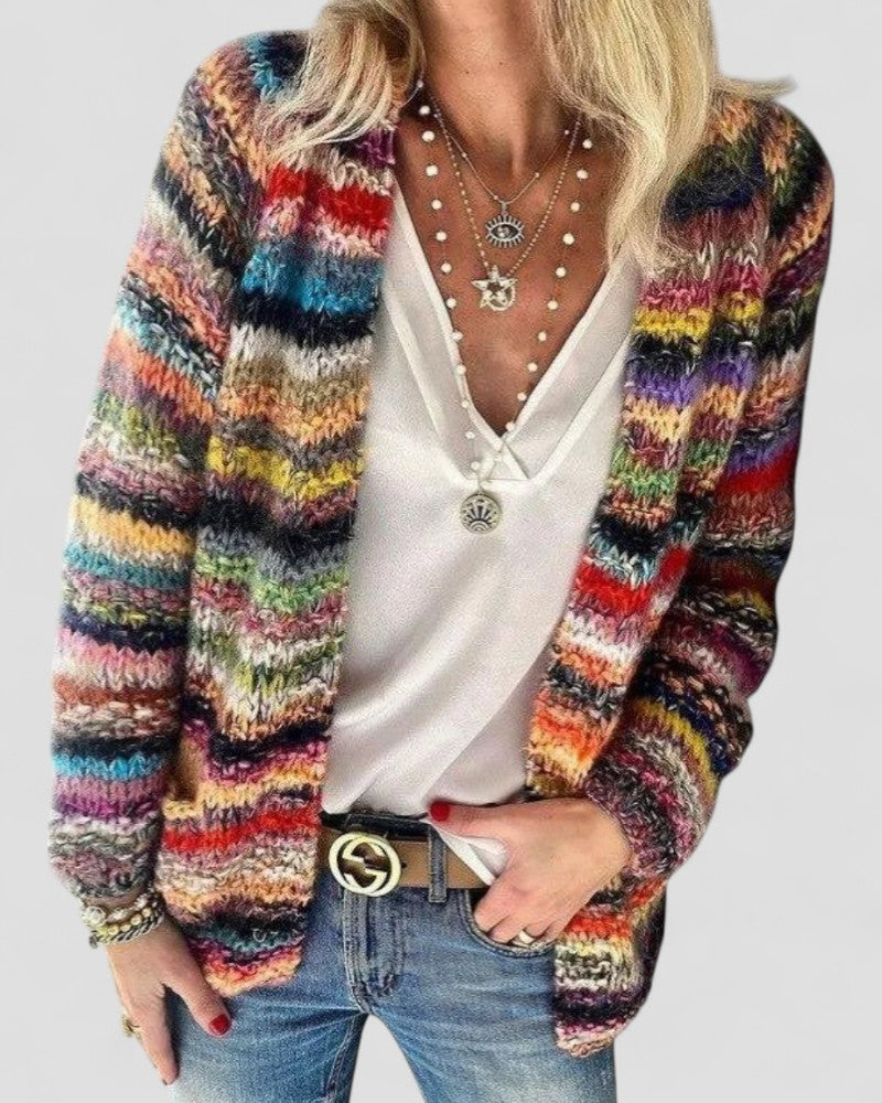 Multicolor Knitted Cardigan for Women 0