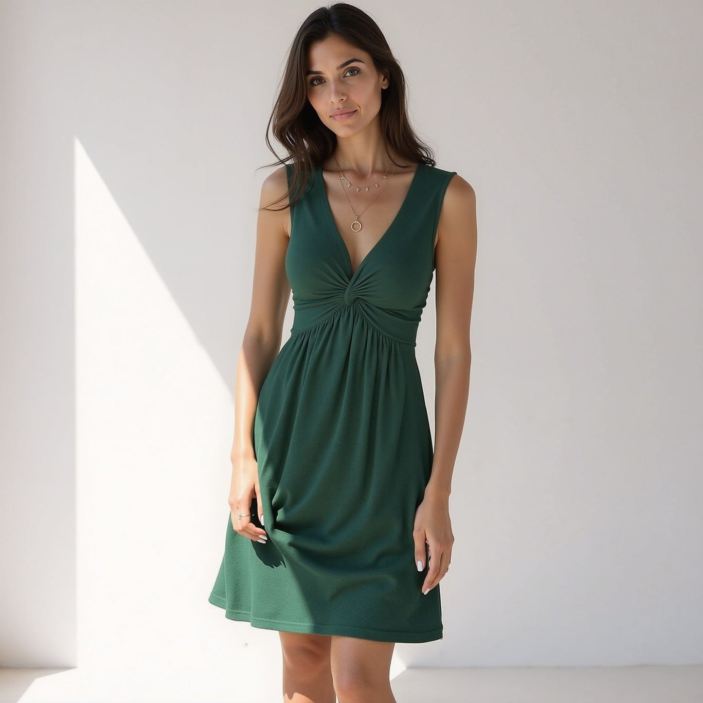 Casual Knee Length Sundress