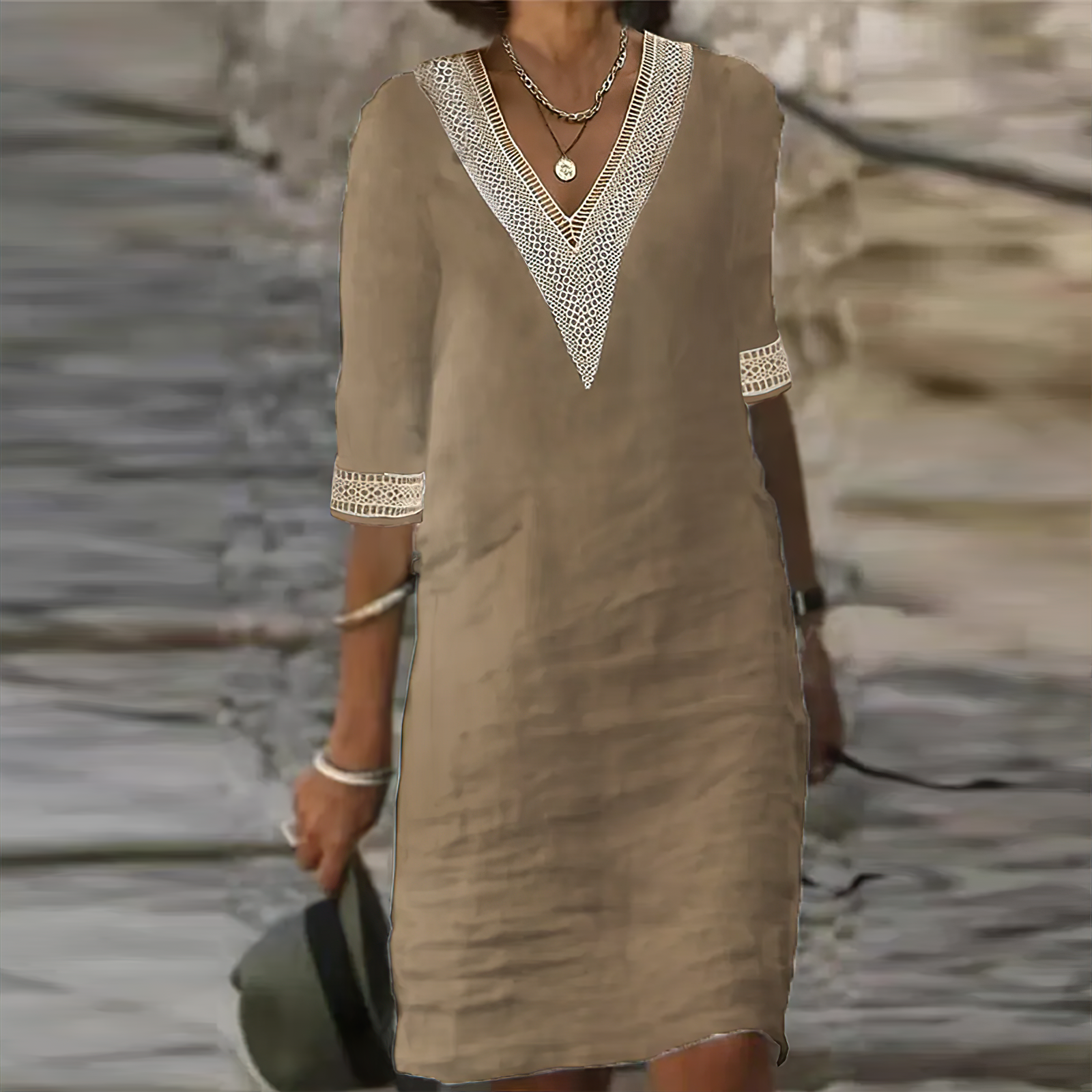 Variant image for Celine Women's Summer Dress - Cotton-Linen Blend, Casual Chic-19