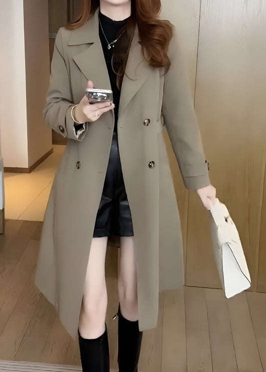 Classic Women's Wool Trench Coat Winter - Luxivelle