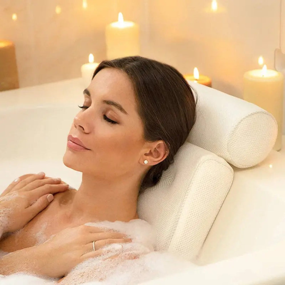 Comfortable Ergonomic Bathtub Pillow for Neck Support