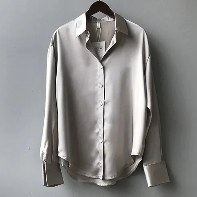 Relaxed Fit Womens Casual Button Shirt - Luxivelle