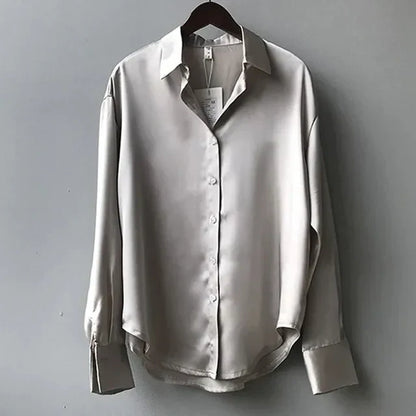 Relaxed Fit Womens Casual Button Shirt - Luxivelle