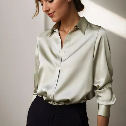 Relaxed Fit Womens Casual Button Shirt