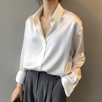 Relaxed Fit Womens Casual Button Shirt
