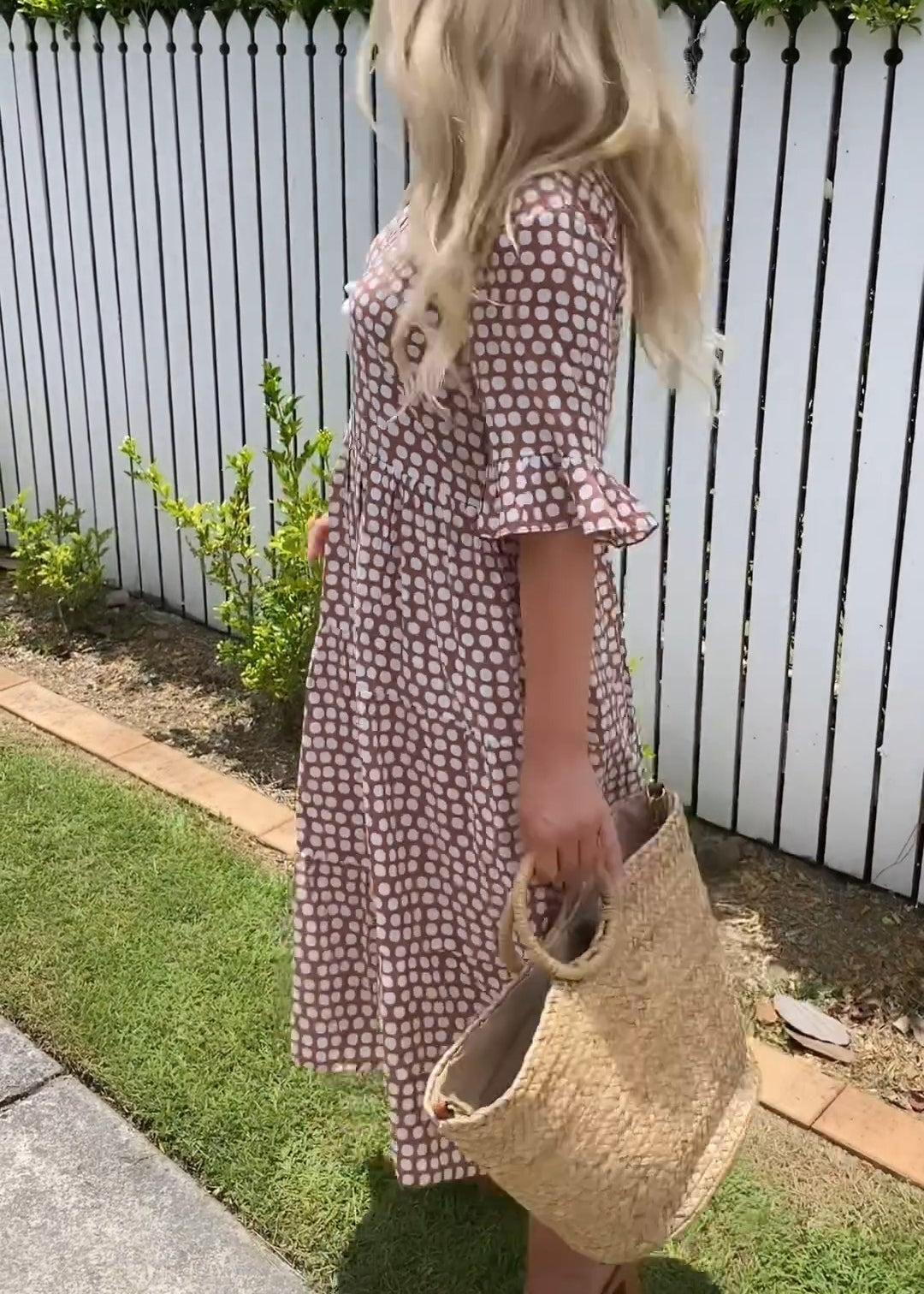 Floral Spotted | Ladies Casual Midi Dress