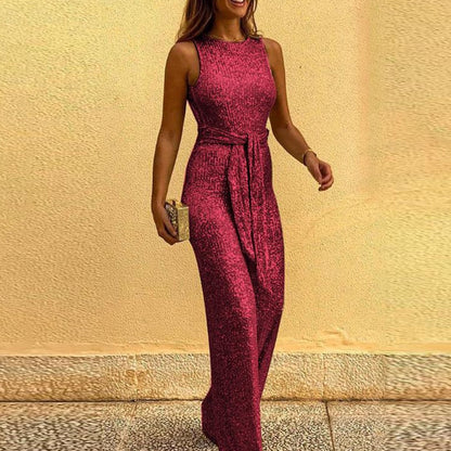 Sparkly Strapless Women's Jumpsuit