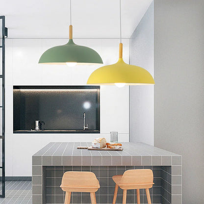 Rustic Wood Pendant Light – Contemporary LED Ceiling Lamp