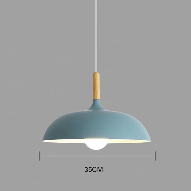 Rustic Wood Pendant Light – Contemporary LED Ceiling Lamp