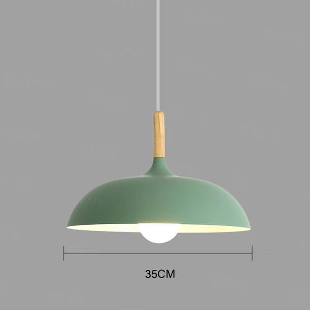 Rustic Wood Pendant Light – Contemporary LED Ceiling Lamp