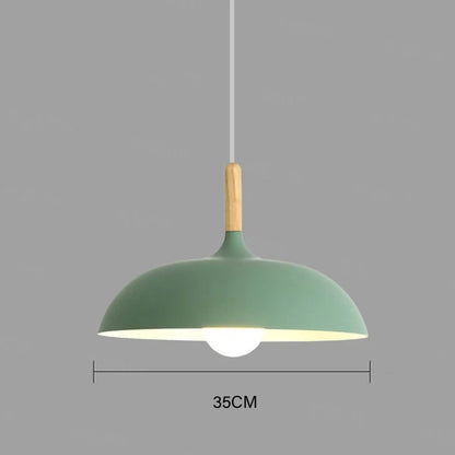 Rustic Wood Pendant Light – Contemporary LED Ceiling Lamp