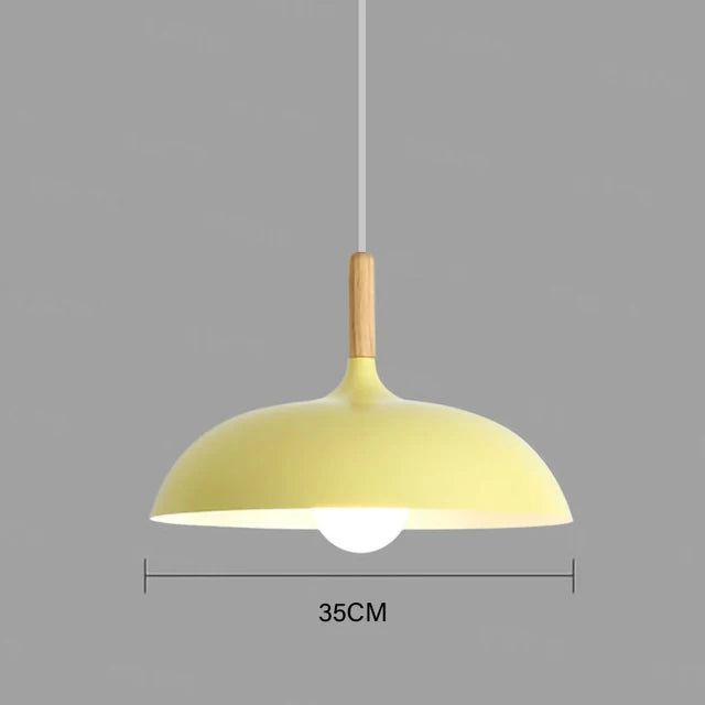 Rustic Wood Pendant Light – Contemporary LED Ceiling Lamp