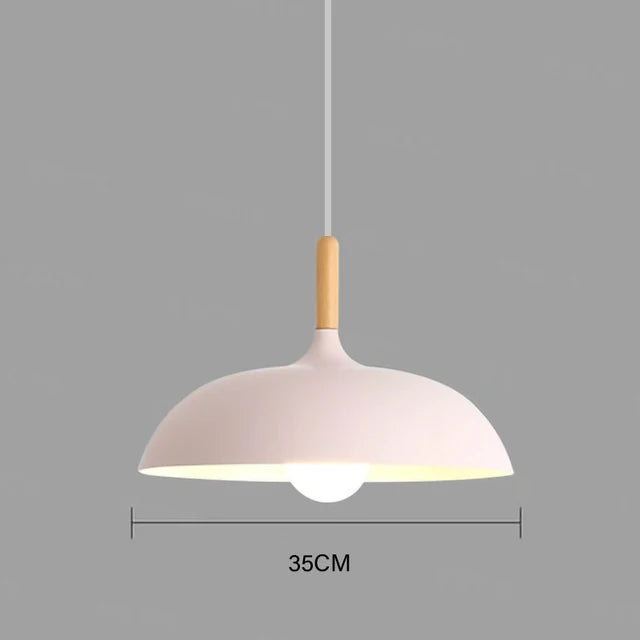 Rustic Wood Pendant Light – Contemporary LED Ceiling Lamp
