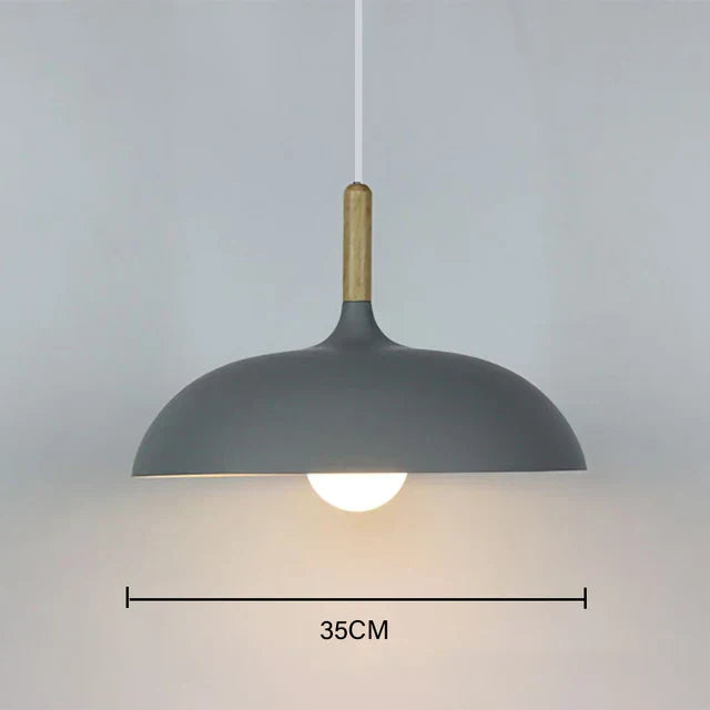 Rustic Wood Pendant Light – Contemporary LED Ceiling Lamp