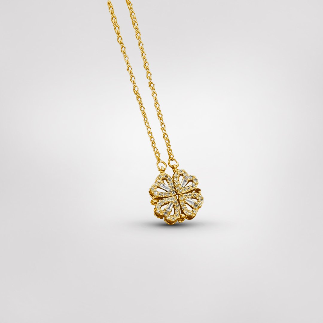 Lucky Green Clover Pendant Necklace