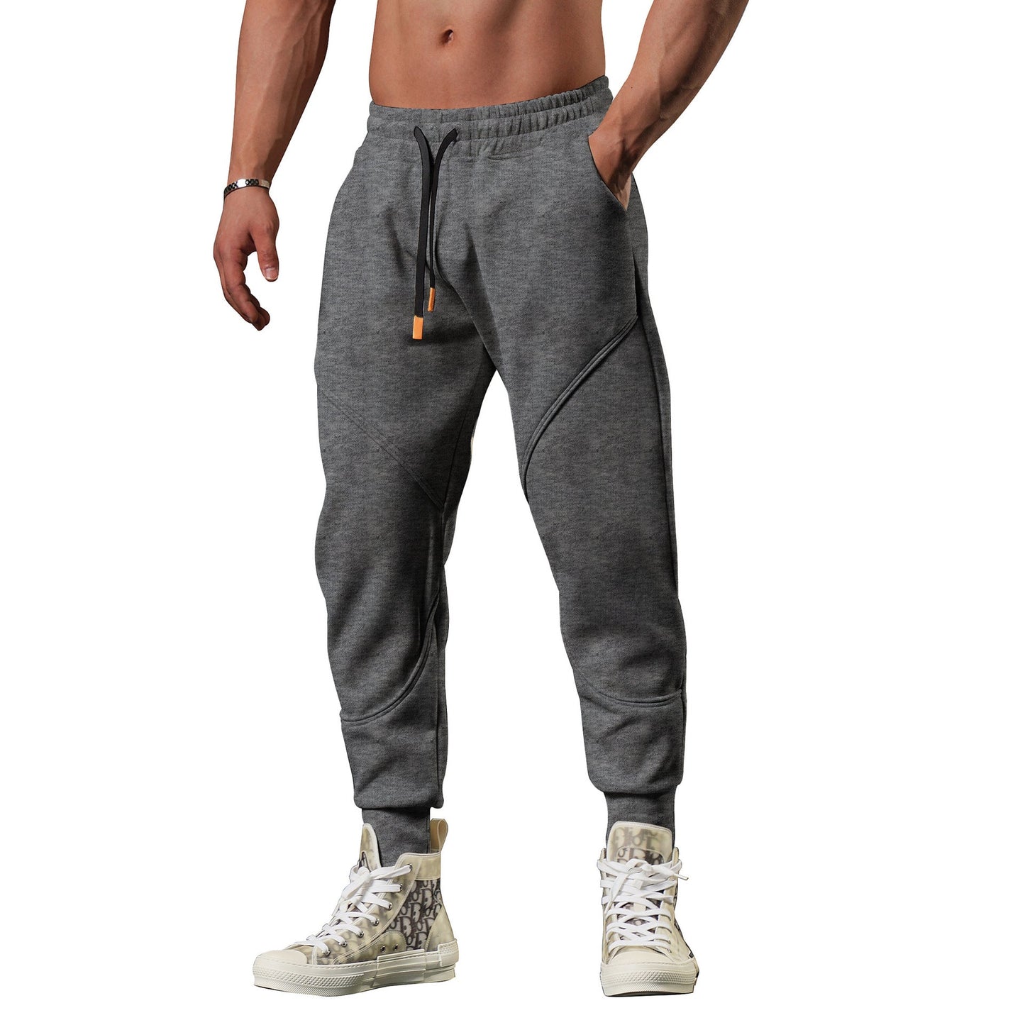 Elastic Waist Running Pants for Men