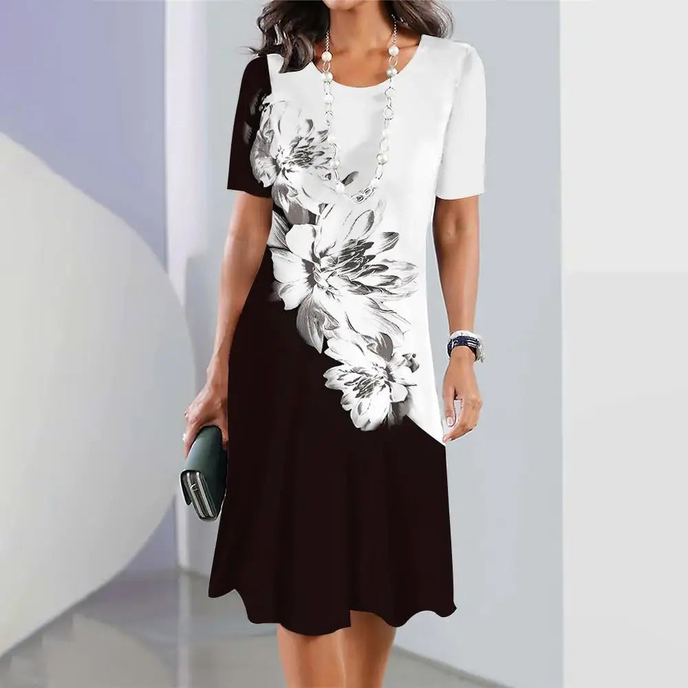 Flattering Short Sleeve Mini Dress