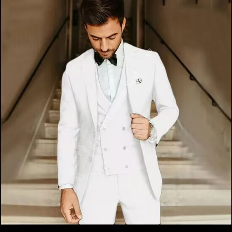 Men's Slim Fit Formal Suit Blazer Vest Pants Set