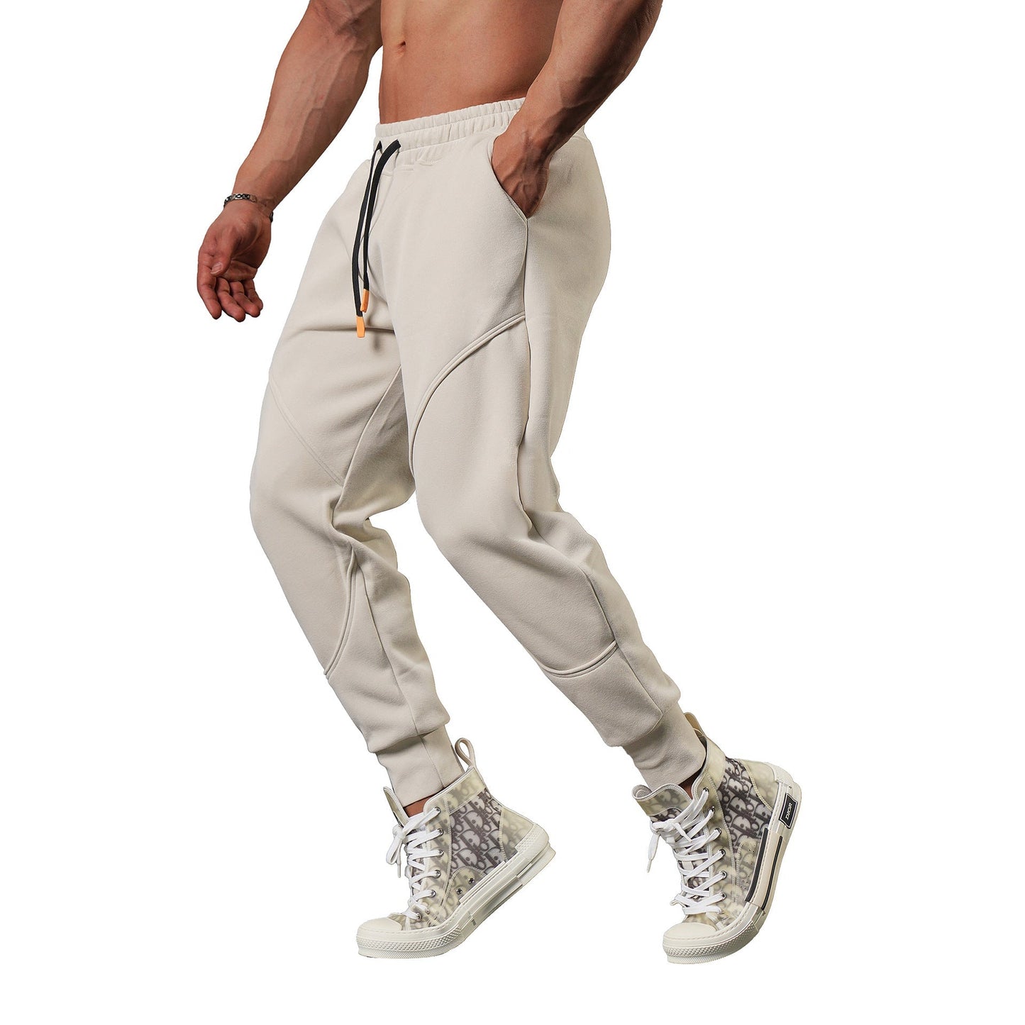 Elastic Waist Running Pants for Men