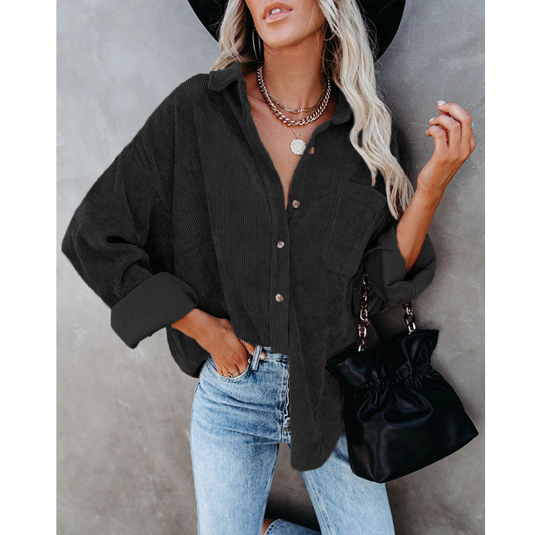 Relaxed Fit Casual Women's Long Sleeve Top