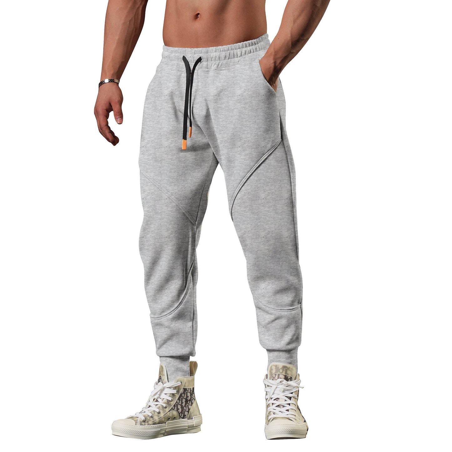 Elastic Waist Running Pants for Men