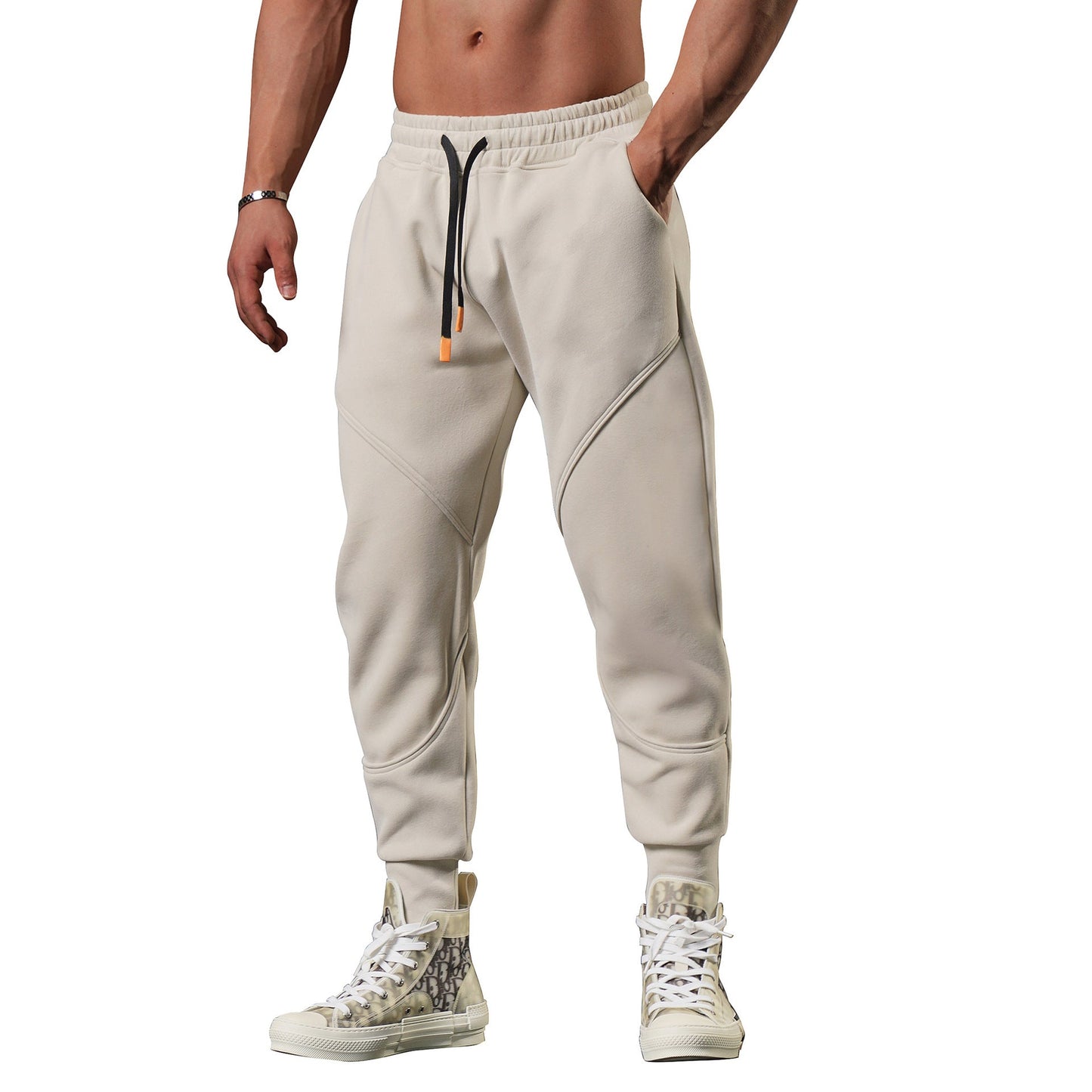 Elastic Waist Running Pants for Men