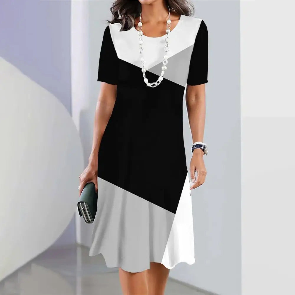Flattering Short Sleeve Mini Dress