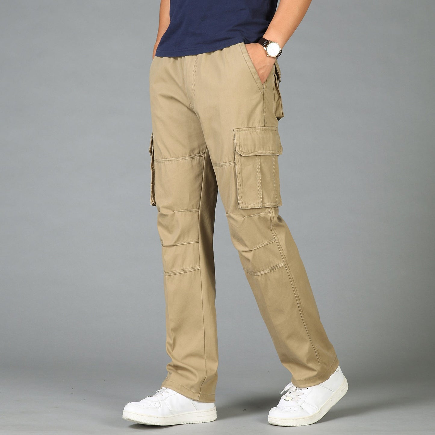 Relaxed Fit Men's Cargo Trousers