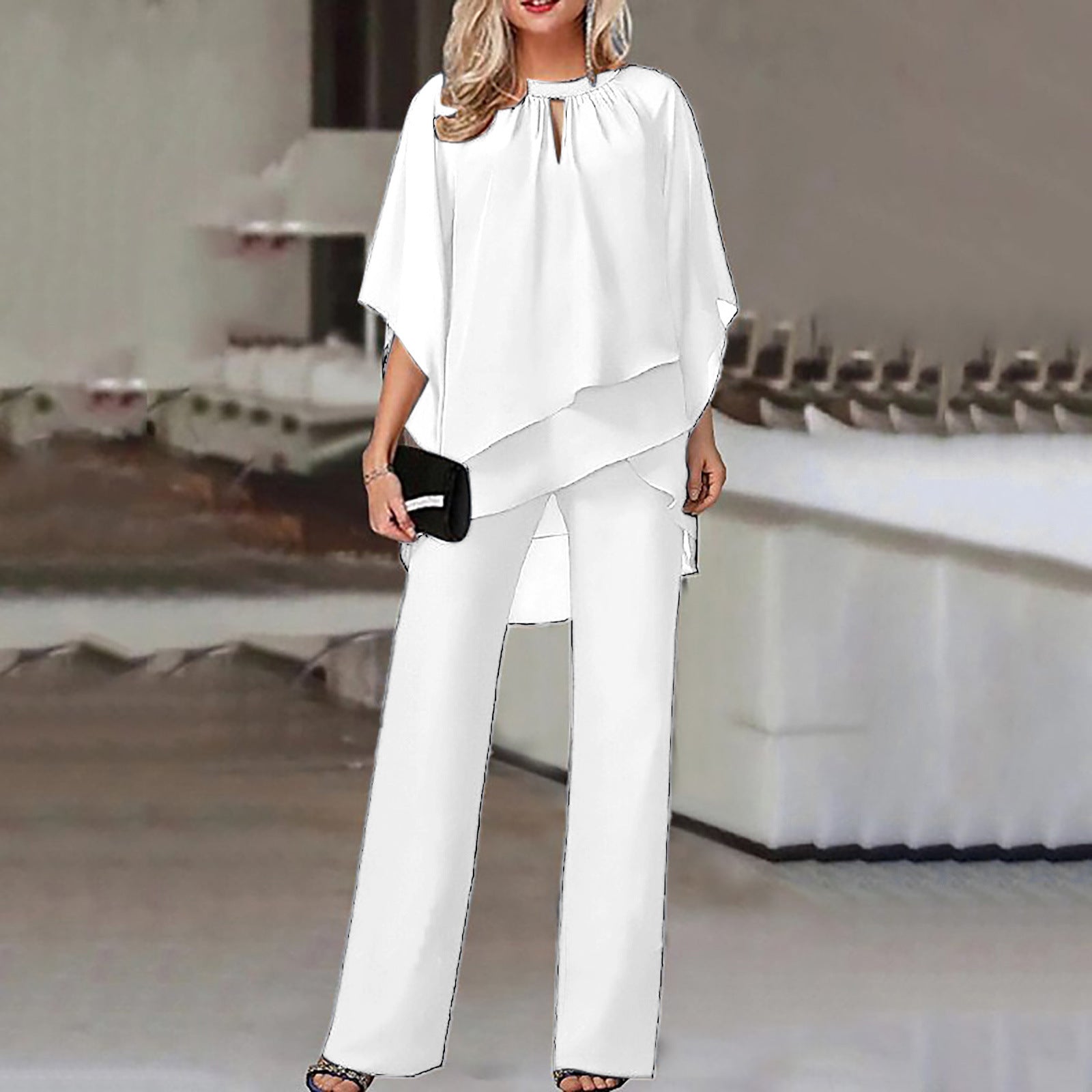 Women's Chic Off Shoulder Pant Suit - Luxivelle