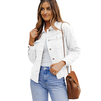 Comfortable Women's Jacket with Pockets and Loose Fit