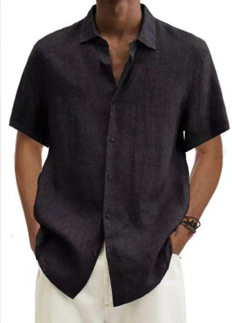 Relaxed Fit Men's Short Sleeve Casual Shirt